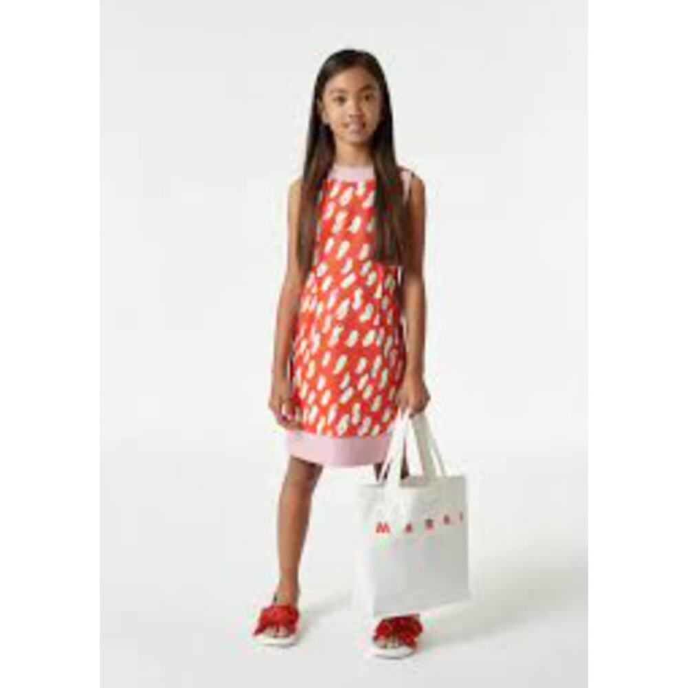 MARNI Girls Gabardine Dotted Shift Dress NEW Size 12Y